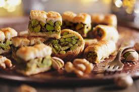 Baklava with mixed walnuts and pistachio