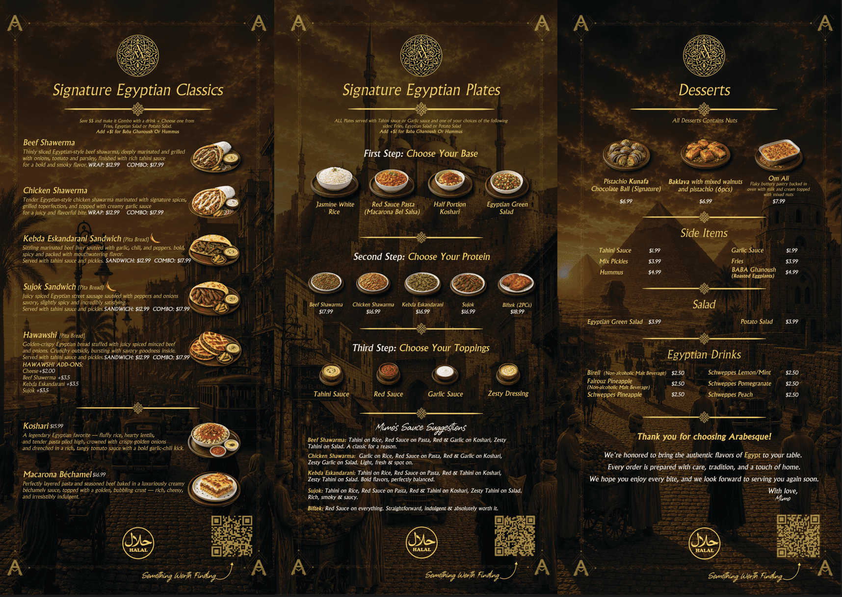 Arabesque by Mimo Menu